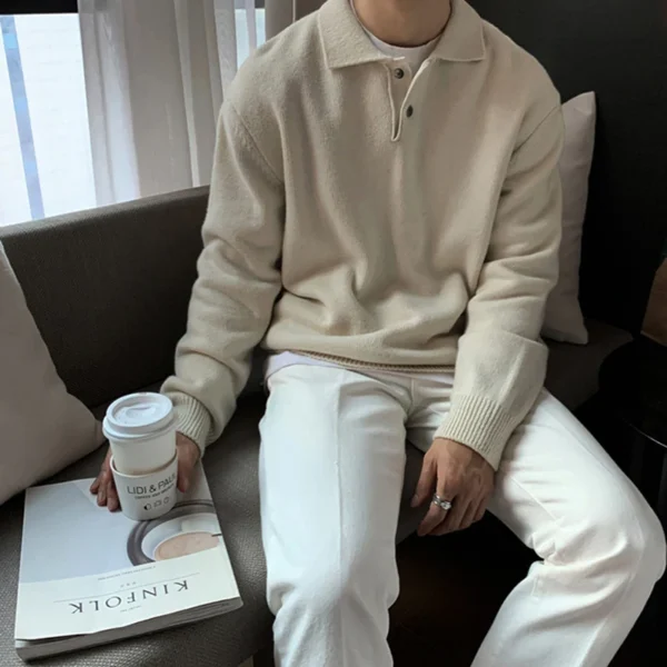 PUSAN Merino Polo Sweater - Image 3