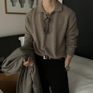 PUSAN Merino Polo Sweater