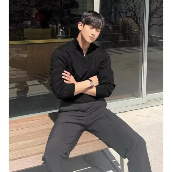 GWANGJU Maglione with mezza zip - Image 5