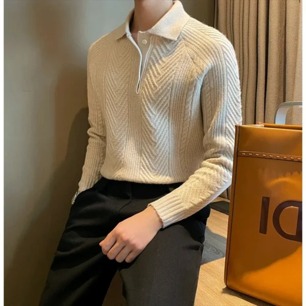 ASAN Old Money Polo in printed jersey - Image 8