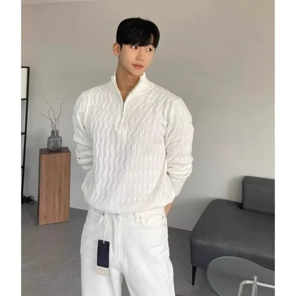 GWANGJU Maglione with mezza zip - Image 2