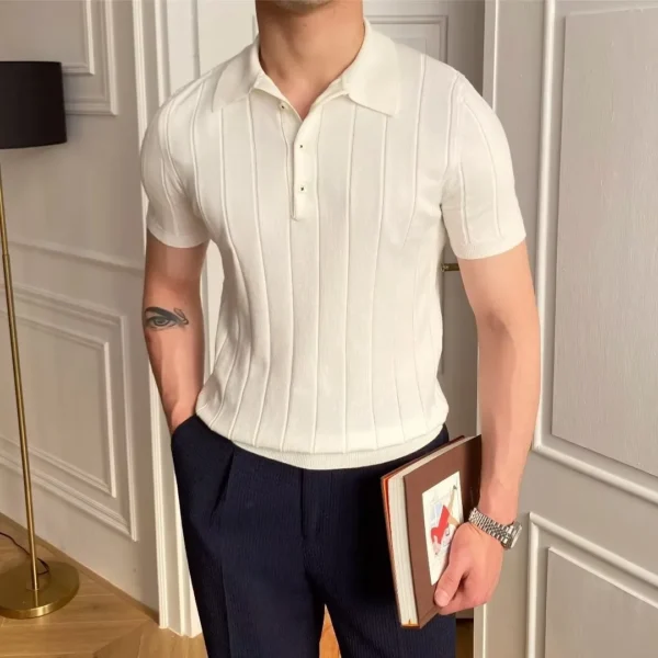 Men's Polo Collar Shirt Shape - Image 4