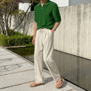 PAJU Pantaloni in linen Old Money